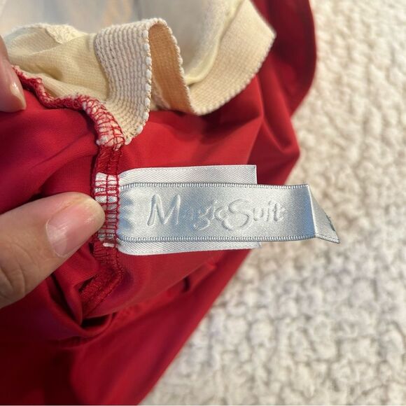 Magic Suit One Piece Swimsuit Red Slimming Double Strap Bathing Suit Size 14 - Picture 6 of 13